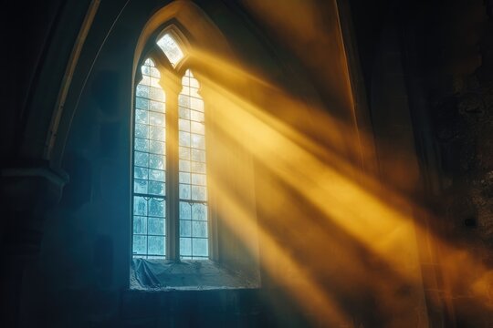 Light going through a church window