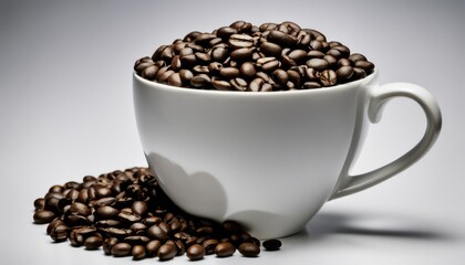 Fototapeta premium A cup of coffee with a spoon in it