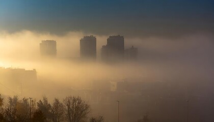 Fototapeta premium Generated image of a fog in the city