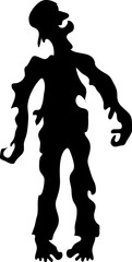 Halloweens silhouette character set collection celebration template decoration