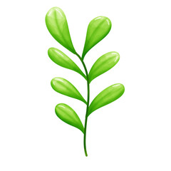 Fototapeta premium green leaf isolated on white background