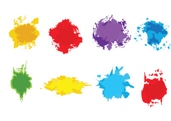 Abstract vector splatter set color background design. illustration vector design.