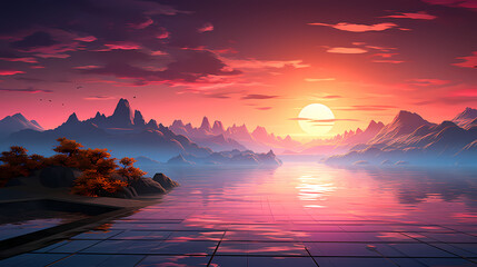 Abstract futuristic empty floor, future planning concept