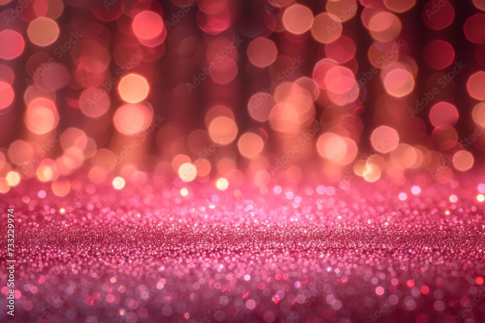 Aufkleber blurred background illuminated by pink and red lights