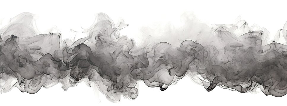 A thick blue swirling smoke pattern in front of a white background/drifting smoke overlay or texture.