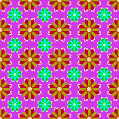 Fototapeta na wymiar Modern abstract floral pattern seamless