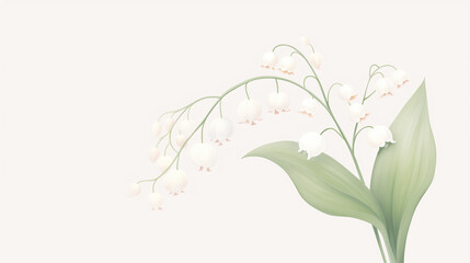 Fototapeta na wymiar Clipart of lily and white background