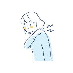 肩こりで困っている女性