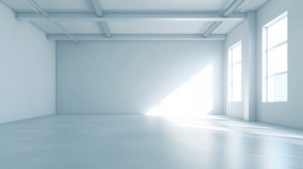 Modern studio background, empty space white interior.