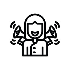 speaking icon or logo design isolated sign symbol vector illustration - high quality line style vector icon