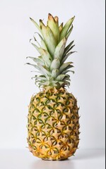 Close up of pineapple on white background