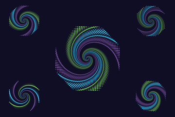 circle halftone spiral background dots abstract