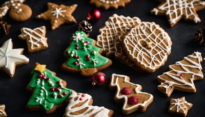 A table full of Christmas cookies