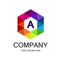 Fototapeta premium A letter logo creative design with vector graphic, A simple and modern logo.