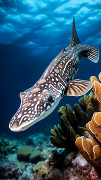 Epaulette Shark - An Artistically Captured Image Expressing the Vibrant Underwater Life