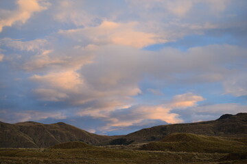 Beautiful orange sunset, Andes