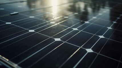 close up solar panel array