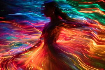 Vibrant Motion of a Colored Dancer