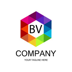 BV letter logo creative design with vector graphic, BV simple and modern logo.