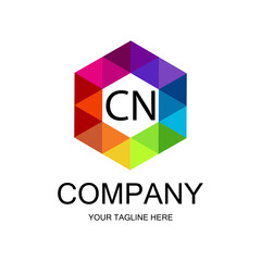 CN letter logo creative design with vector graphic, CN simple and modern logo.