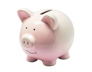 Obraz premium Sparschwein isoliert auf weißen Hintergrund, Freisteller