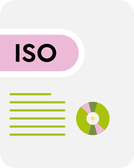 ISO File icon Kobi and Havelock Blue color