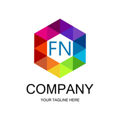 FN letter logo creative design with vector graphic, FN simple and modern logo.