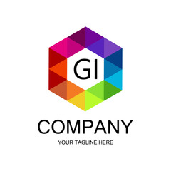 G I letter logo creative design with vector graphic, G I simple and modern logo.