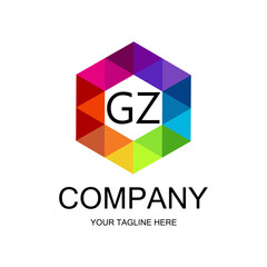 GZ letter logo creative design with vector graphic, GZ simple and modern logo.