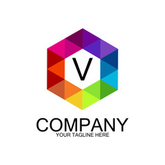 V letter logo creative design with vector graphic, V simple and modern company logo.