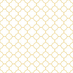 Arabic geometric mosaic printable seamless pattern with abstract Moroccan print in blue and orange colors. Ramadan Kareem Traditional Islamic art Illustration background