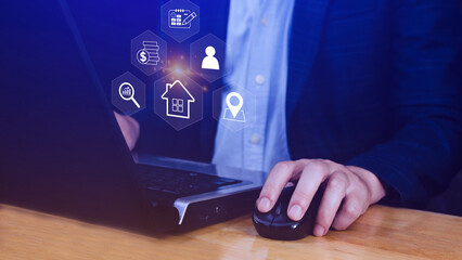 Real estate investment concept, Buy, own, sell properties for profit, Cash flow, appreciation, tax advantages. Research, strategy, Real estate investment yields financial rewards, real estate market