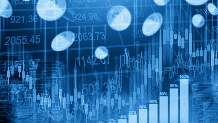 Stock market graph trading analysis investment financial, stock exchange financial graph stock...