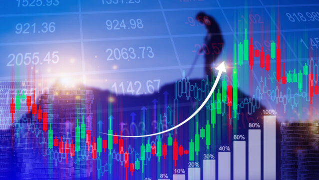 Stock market graph trading analysis investment financial, stock exchange financial graph stock market graph chart business crisis crash loss and grow up gain, Financial stock market.