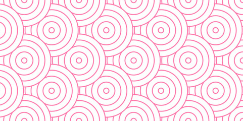	
Modern diamond geometric ocean spiral pattern and abstract circle wave lines. pink seamless tile stripe geomatics overlapping create retro square line backdrop pattern background. Overlapping Patter