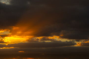 Beautiful sunrise over Miami South Beach on a winter morning