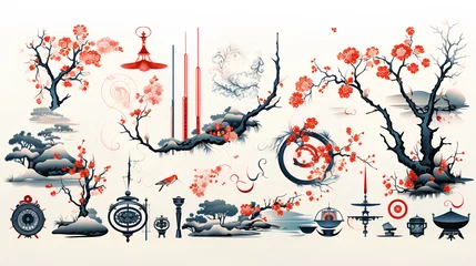 Ingelijste posters illustration bonsai © Angdre
