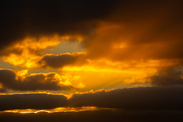 Beautiful sunrise over Miami South Beach on a winter morning