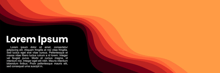 sunset colors wave gradient pattern flat design vector illustration good for web banner, ads banner, booklet, wallpaper, background template, and advertising