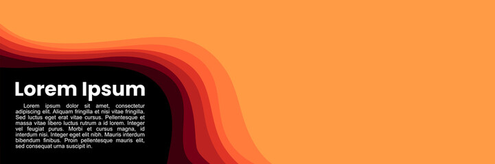 sunset colors wave gradient pattern flat design vector illustration good for web banner, ads banner, booklet, wallpaper, background template, and advertising