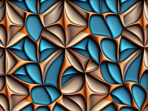Fractile, seamless pattern.