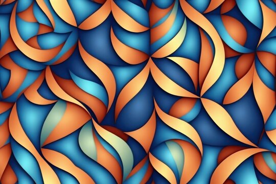 Fractile, seamless pattern.