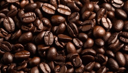 Fototapeta premium A pile of coffee beans in a brown color