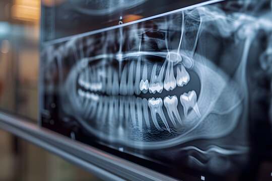 Dental xray image in dental clinic