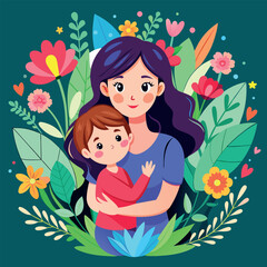 International Mother's Day digital illustration