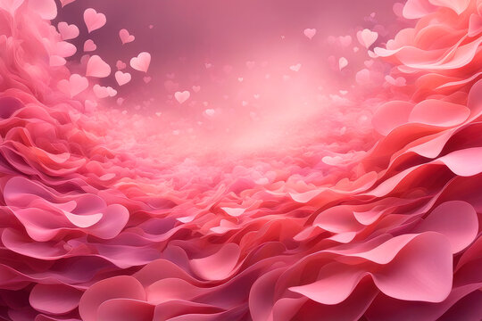 Vortices petals, abstract background valentine or wedding in muted mauve, dusty rose and soft terracotta blend colors.