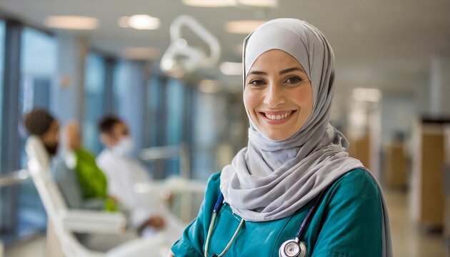 Generated image of a woman doctor in hijab