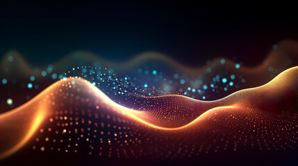 Award ceremony elegant background, stage scene design concept and golden luxury light