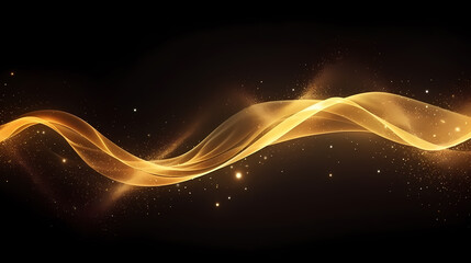 Obraz premium Award ceremony elegant background, stage scene design concept and golden luxury light