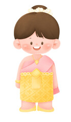 Girl in Thai dress